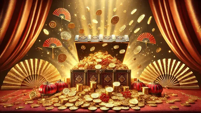 Reel slot digital dengan simbol permainan berwarna